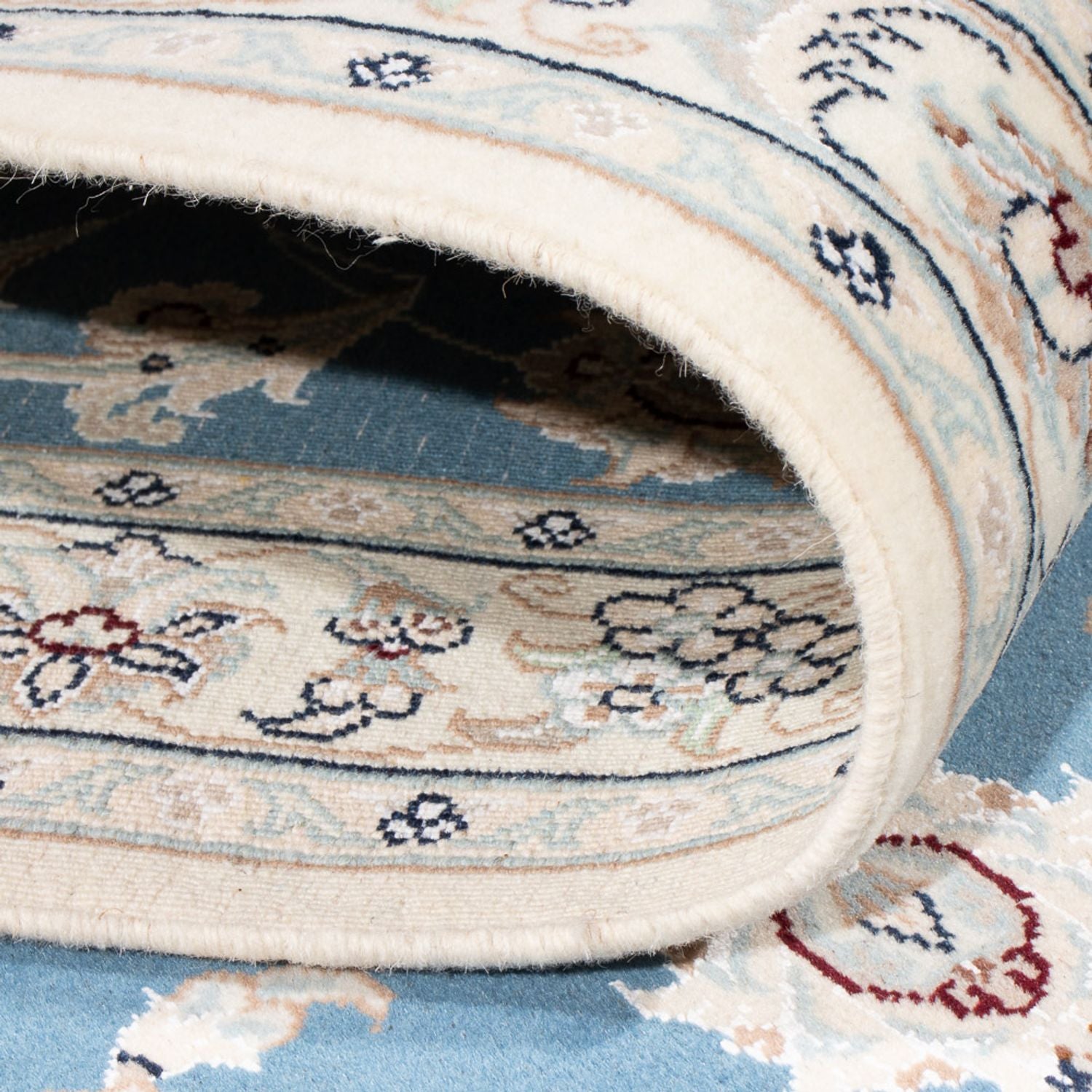 Läufer Perser - Nain - Premium - 307 x 80 cm - blau