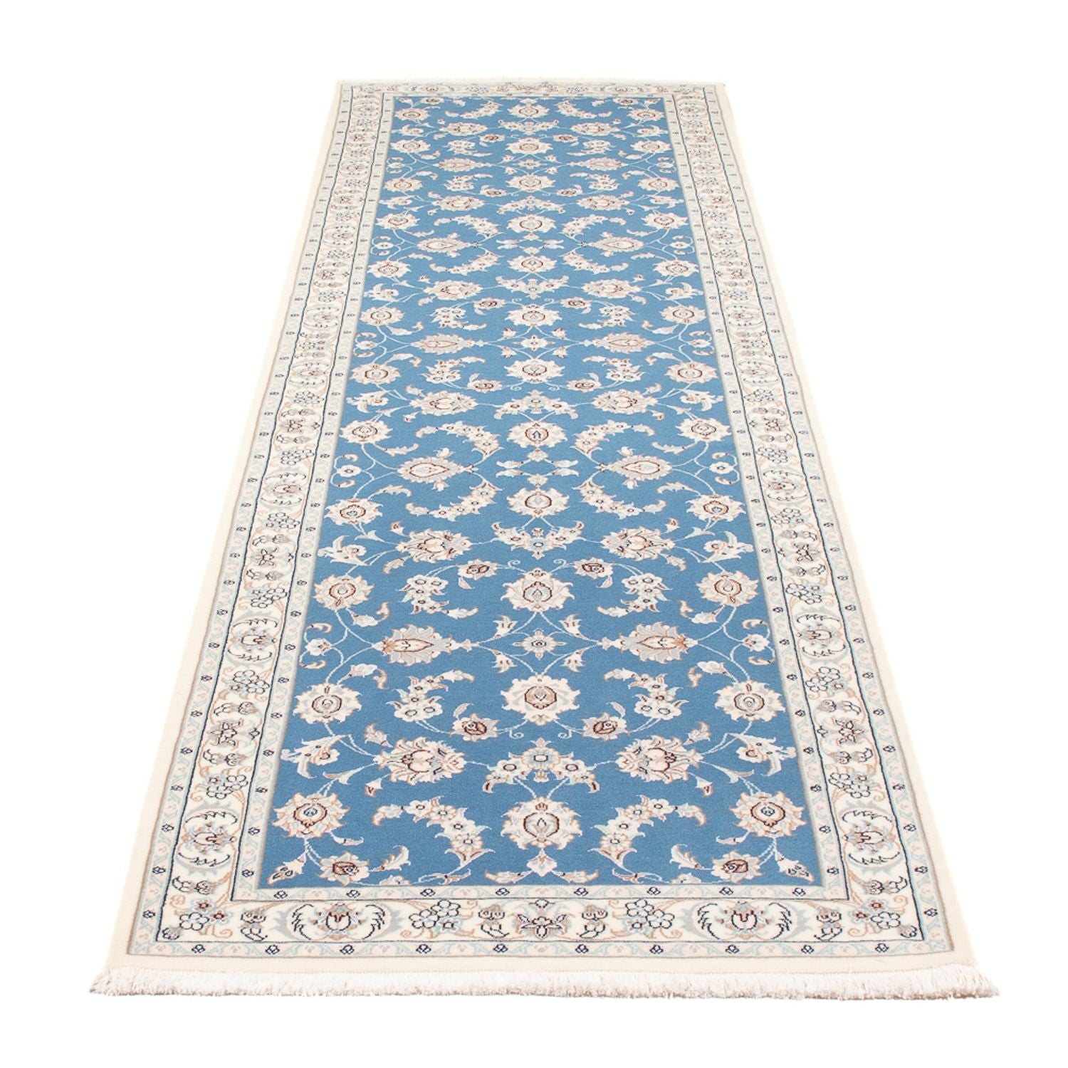 Läufer Perser - Nain - Premium - 307 x 80 cm - blau
