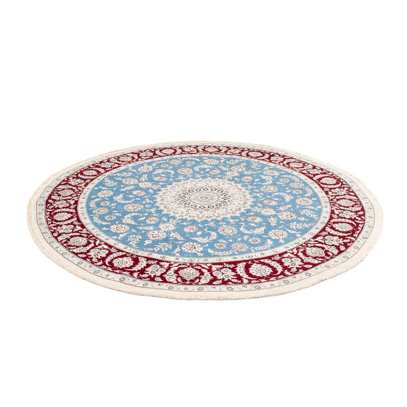 Perserteppich - Nain rund  - 200 x 200 cm - hellblau