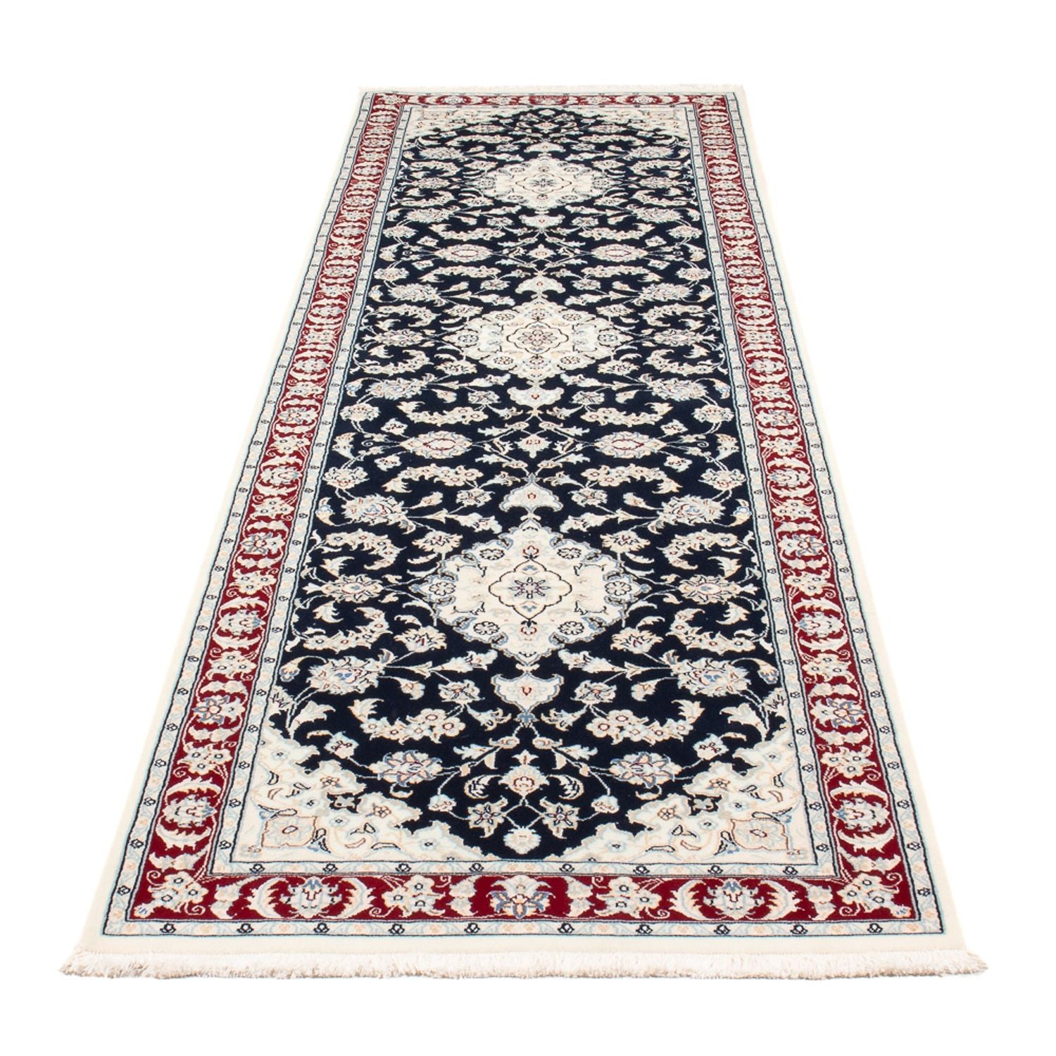 Läufer Perser - Nain - Premium - 292 x 80 cm - dunkelblau