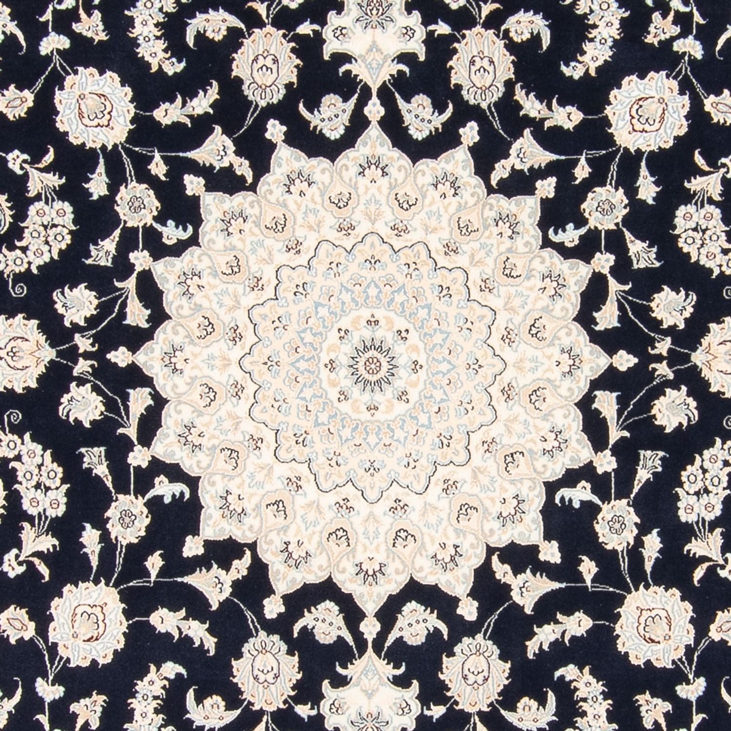 Perserteppich - Nain quadratisch  - 246 x 242 cm - dunkelblau