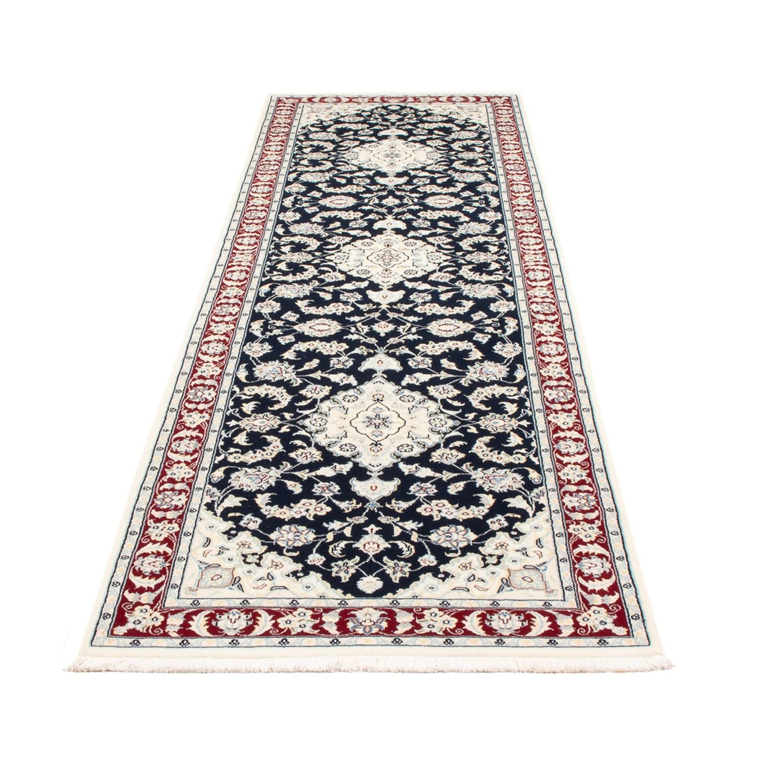 Läufer Perser - Nain - Premium - 295 x 81 cm - dunkelblau