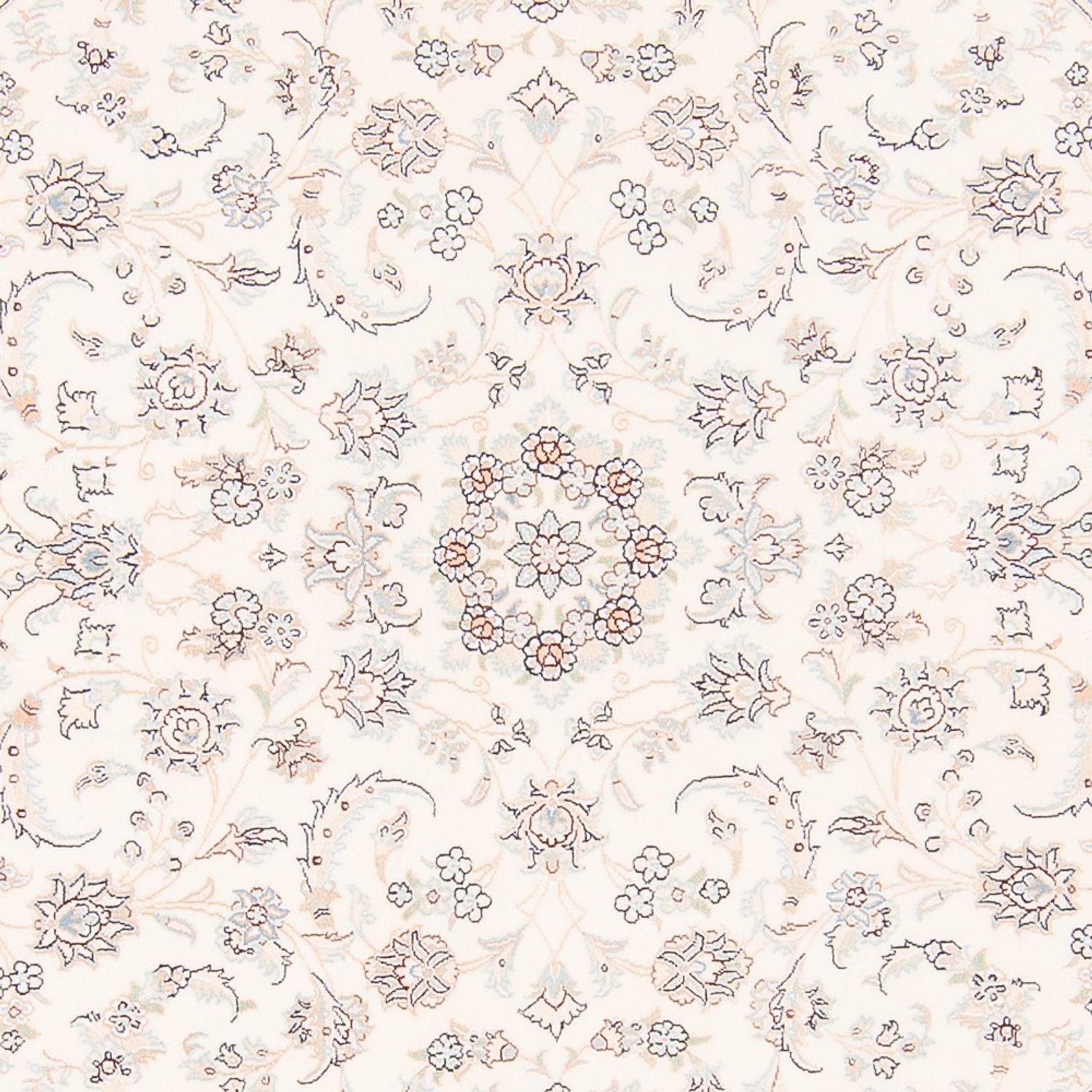 Perserteppich - Nain rund  - 200 x 200 cm - creme