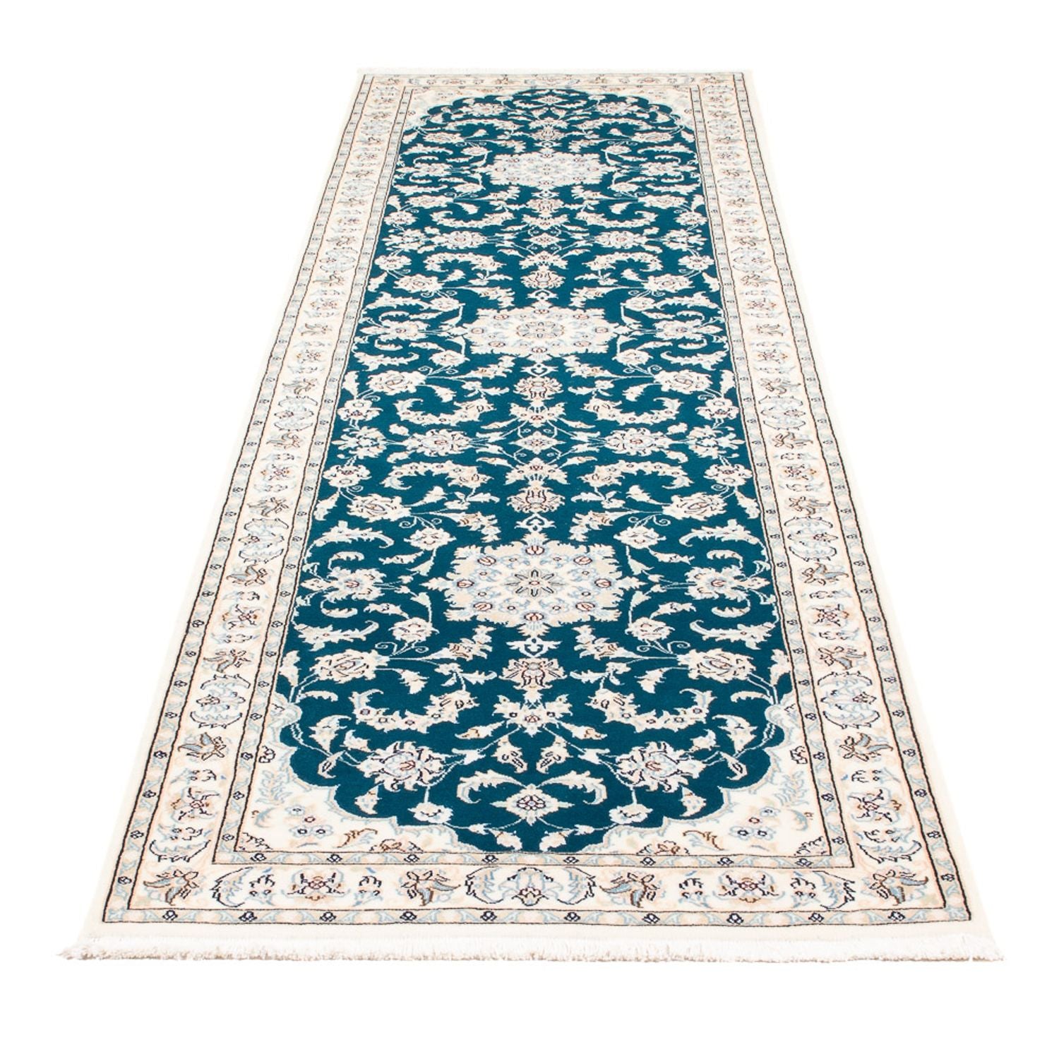 Läufer Perser - Nain - Premium - 298 x 81 cm - dunkelblau