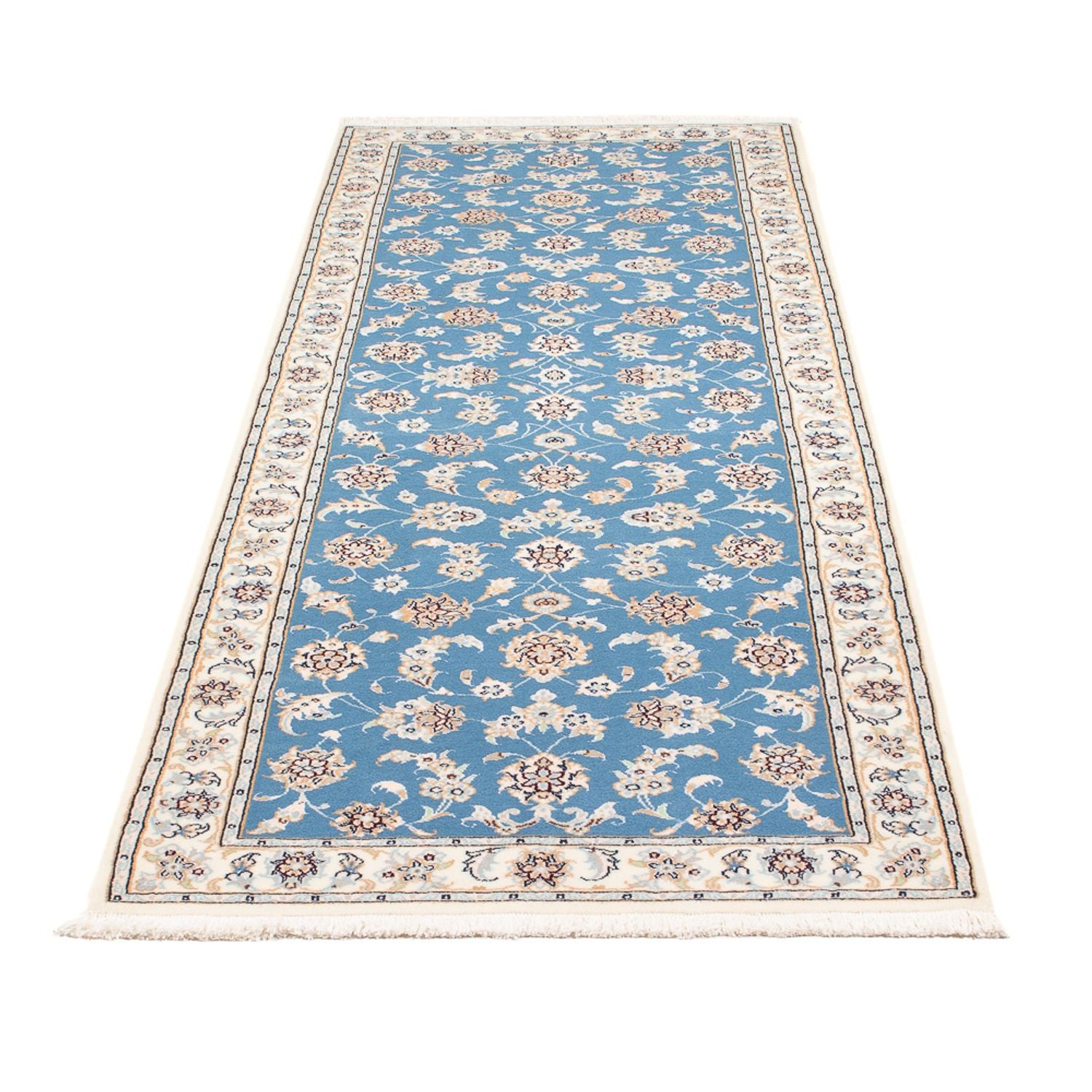 Läufer Perser - Nain - Premium - 245 x 82 cm - blau
