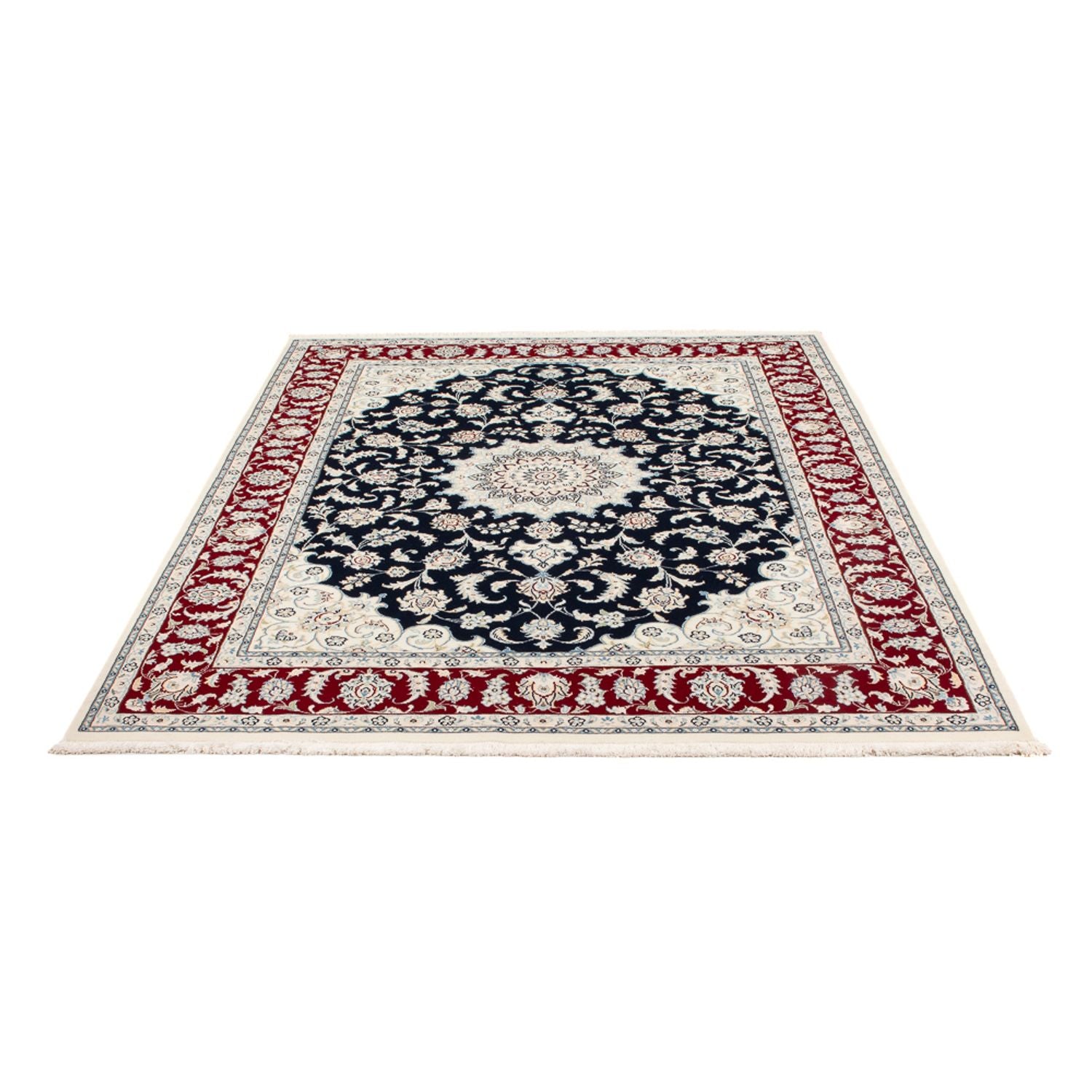 Perserteppich - Nain - Premium - 204 x 150 cm - dunkelblau