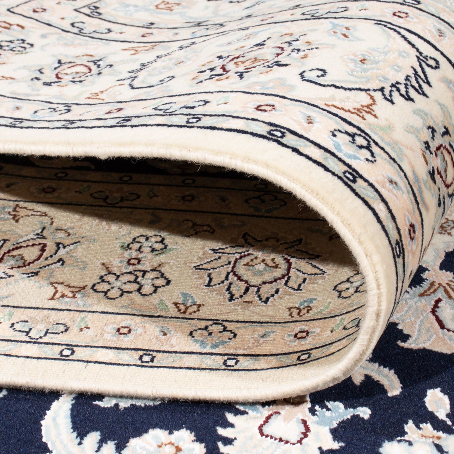 Perserteppich - Nain - Premium - 205 x 148 cm - dunkelblau