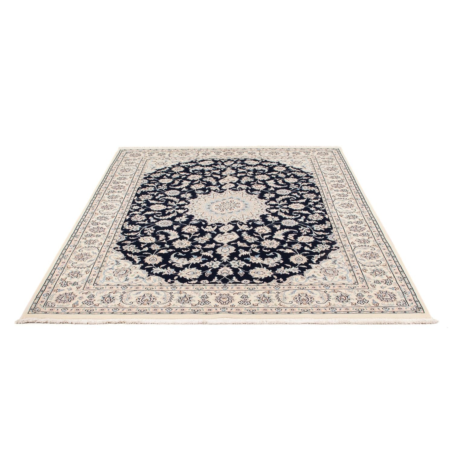 Perserteppich - Nain - Premium - 205 x 148 cm - dunkelblau