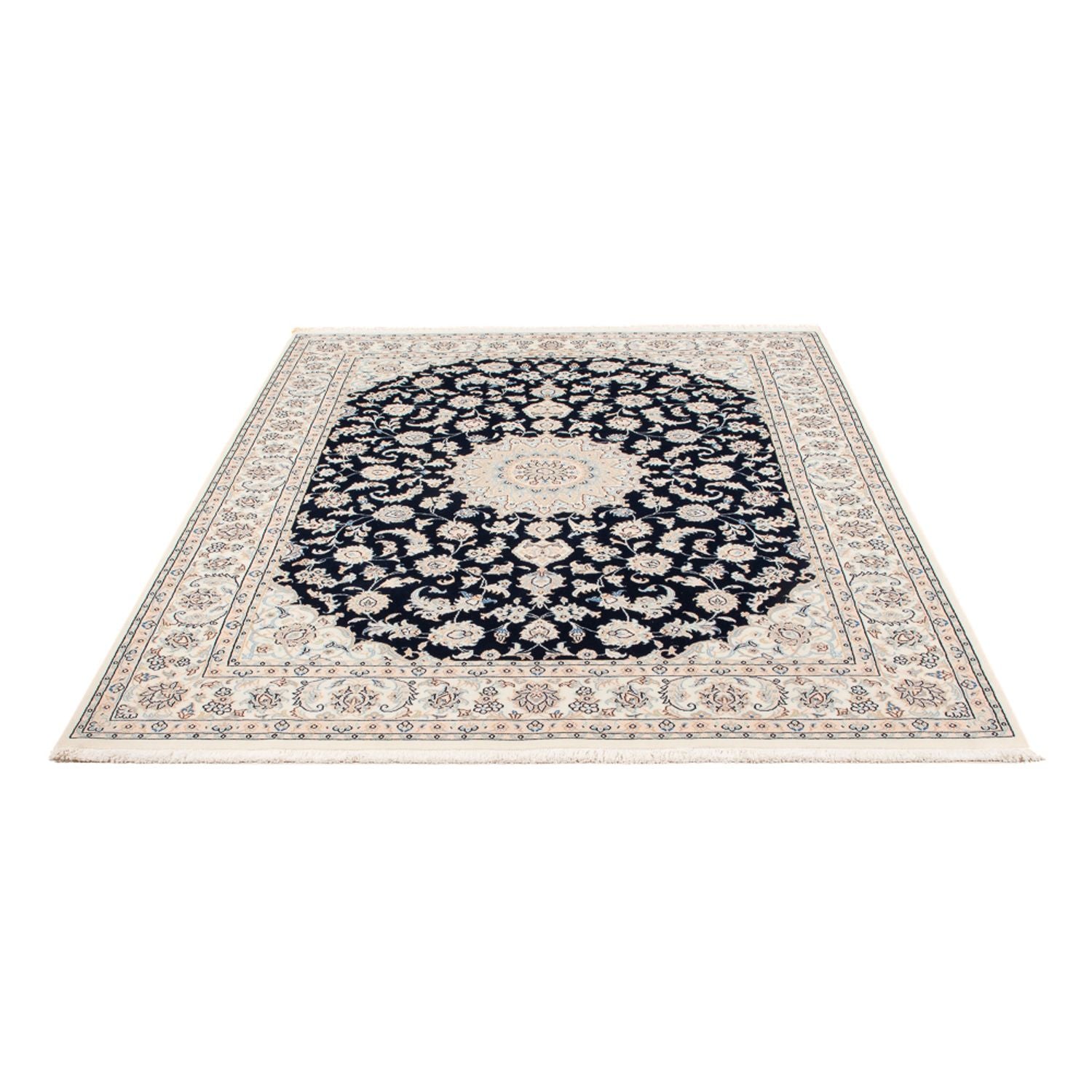Perserteppich - Nain - Premium - 198 x 150 cm - dunkelblau