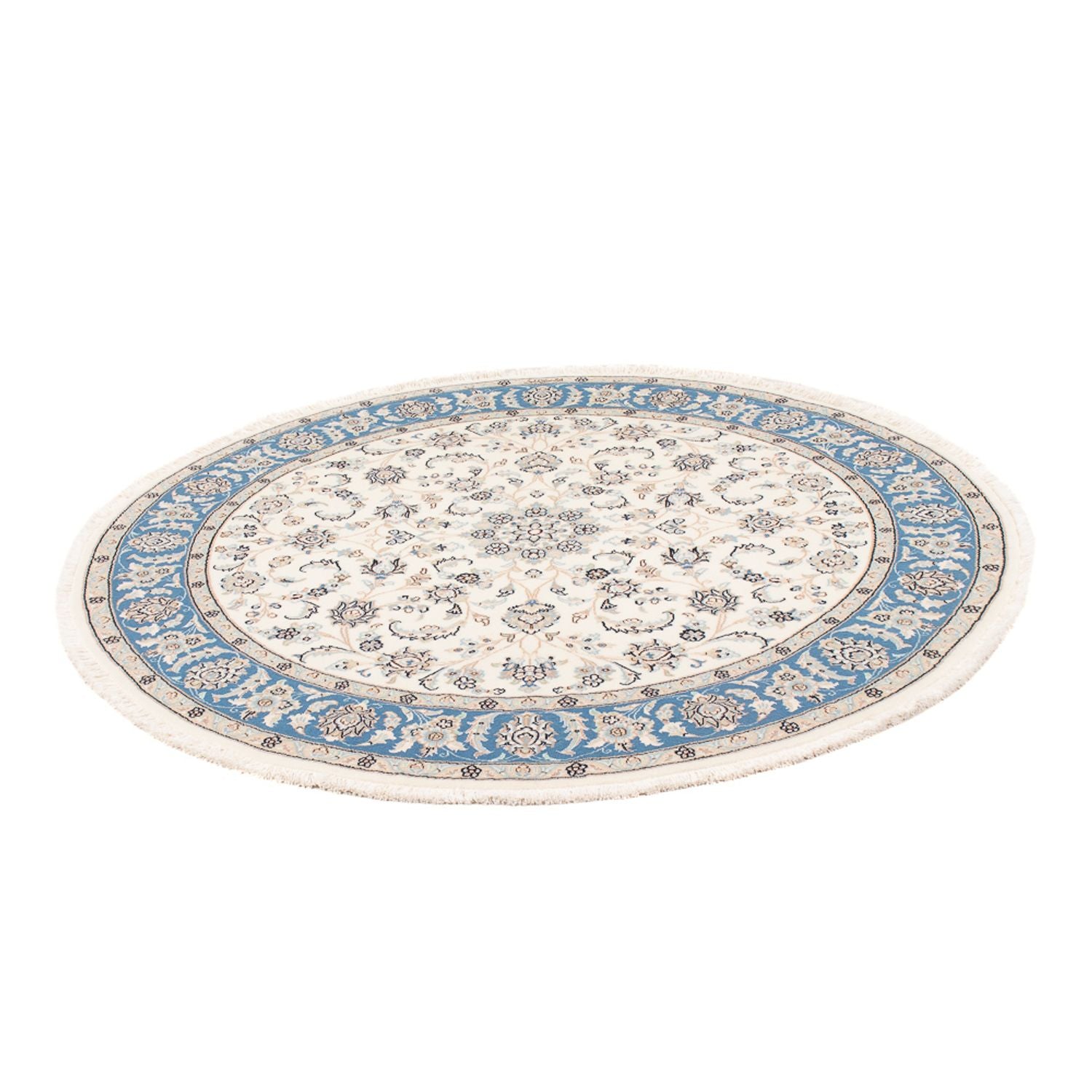 Perserteppich - Nain - Premium rund  - 148 x 149 cm - creme