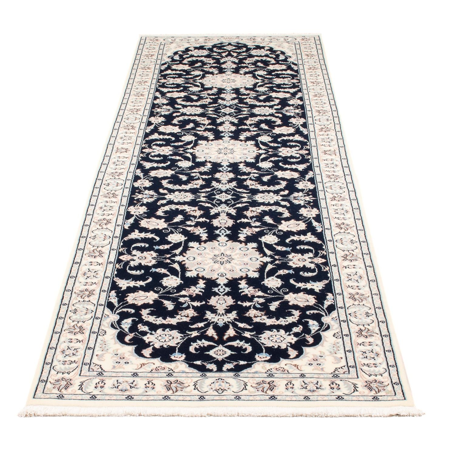 Läufer Perser - Nain - Premium - 296 x 81 cm - dunkelblau