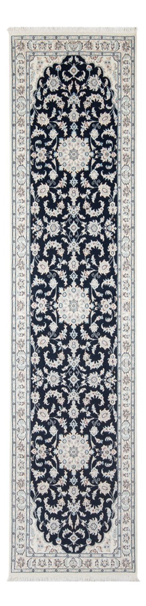 Läufer Perser - Nain - Premium - 302 x 80 cm - dunkelblau