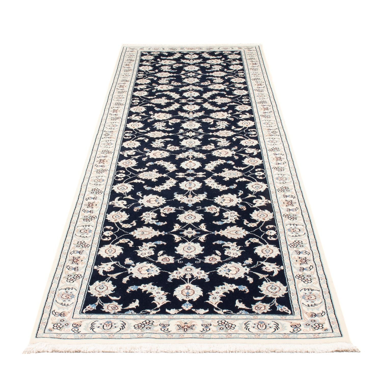 Läufer Perser - Nain - Premium - 293 x 81 cm - dunkelblau