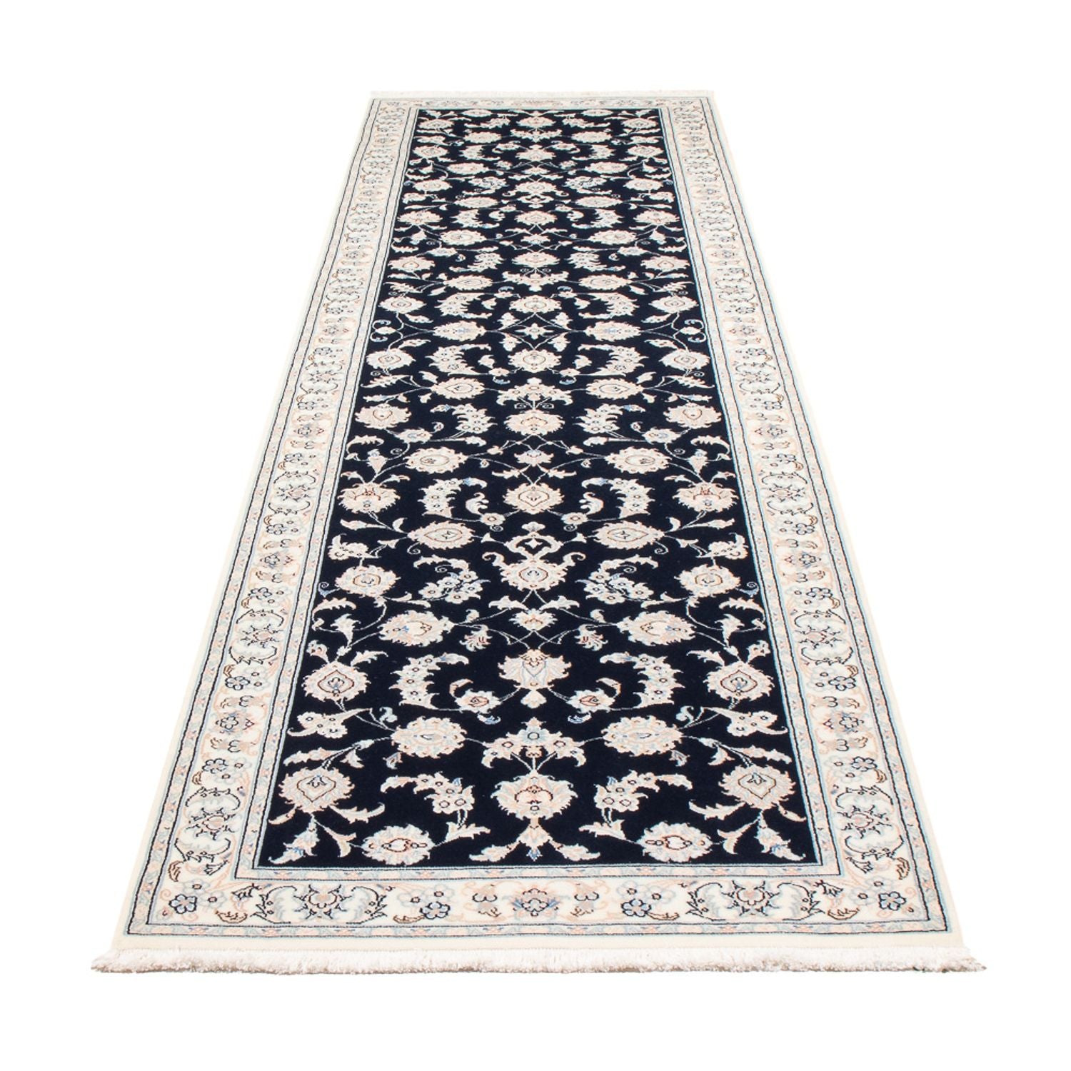 Läufer Perser - Nain - Premium - 339 x 85 cm - dunkelblau