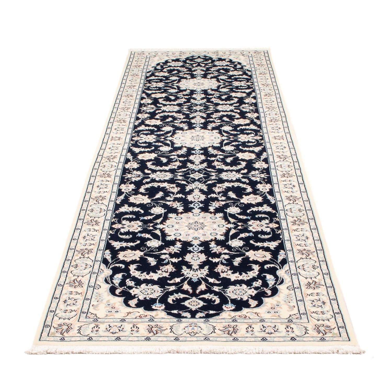 Läufer Perser - Nain - Premium - 296 x 81 cm - dunkelblau