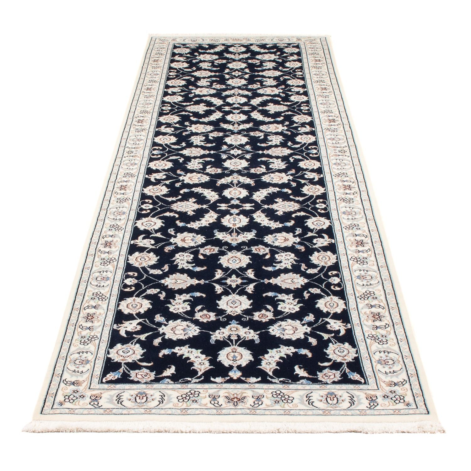 Läufer Perser - Nain - Premium - 301 x 82 cm - dunkelblau