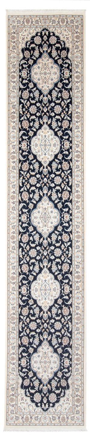 Läufer Perser - Nain - Premium - 400 x 90 cm - dunkelblau