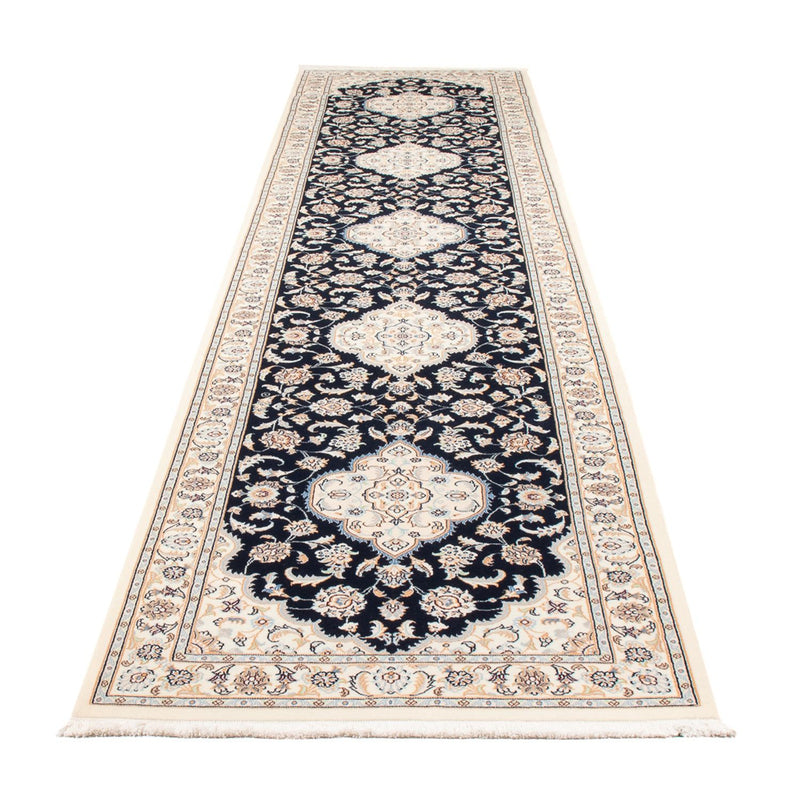 Läufer Perser - Nain - Premium - 400 x 90 cm - dunkelblau