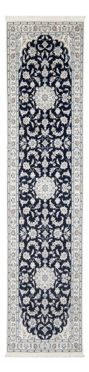 Läufer Perser - Nain - Premium - 294 x 80 cm - dunkelblau