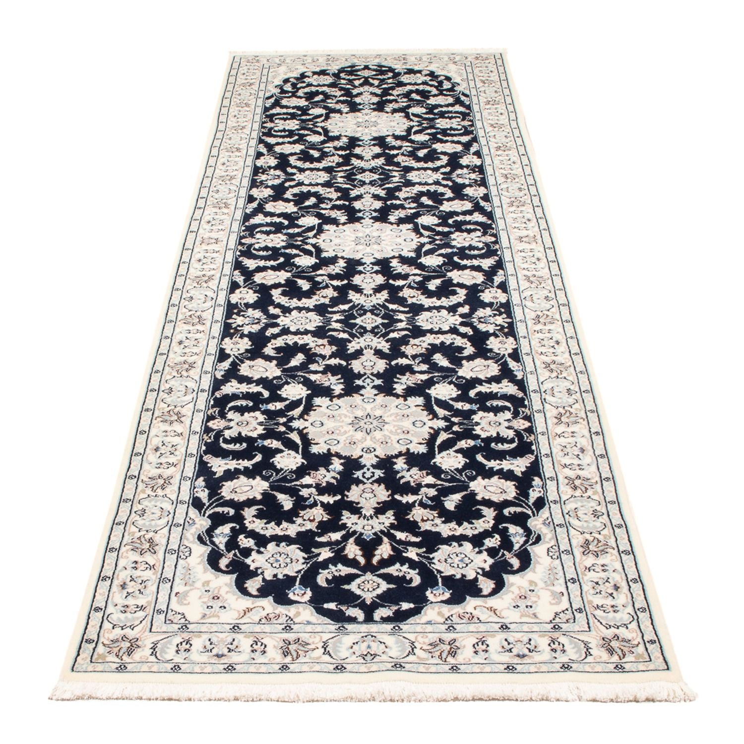 Läufer Perser - Nain - Premium - 294 x 80 cm - dunkelblau