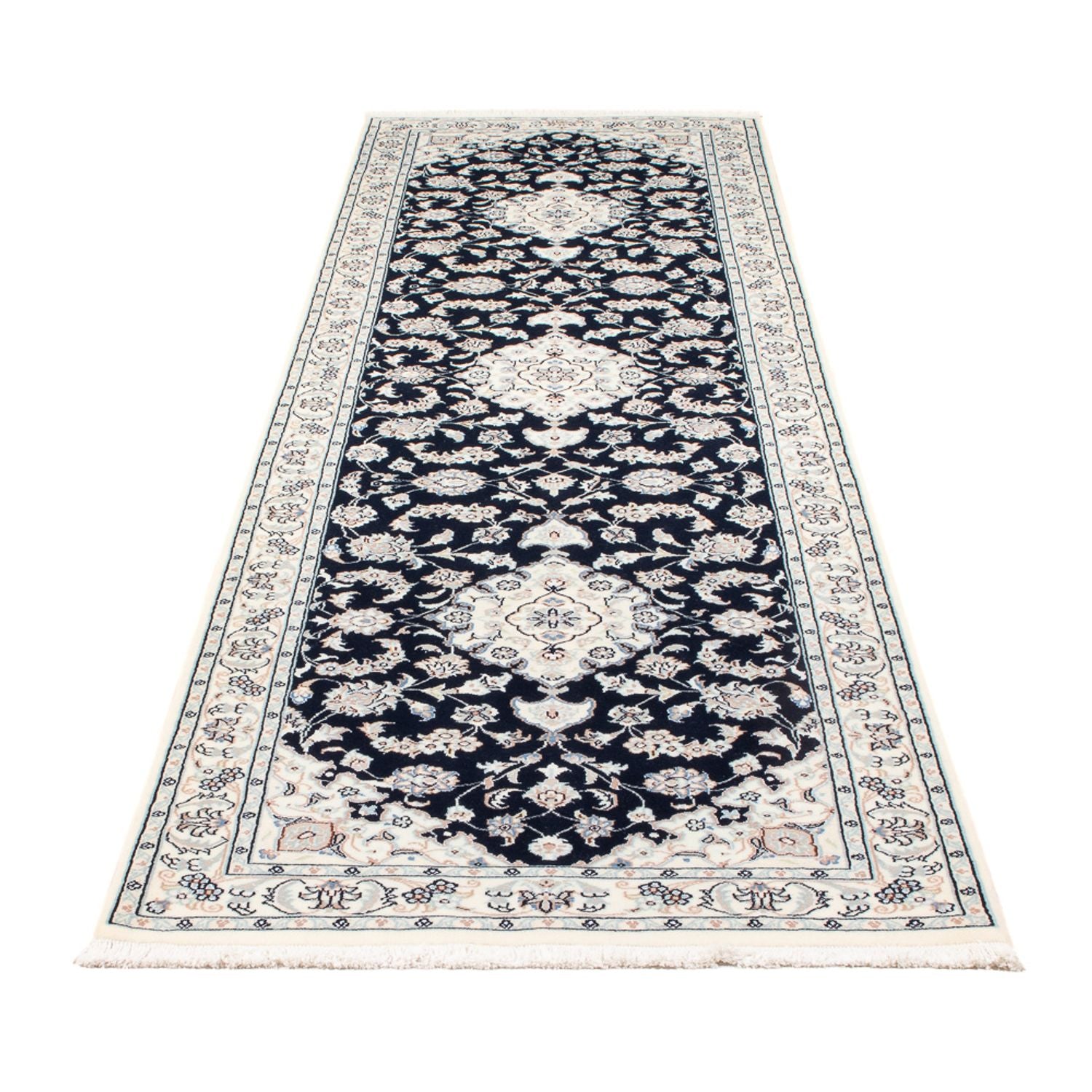 Läufer Perser - Nain - Premium - 299 x 84 cm - dunkelblau