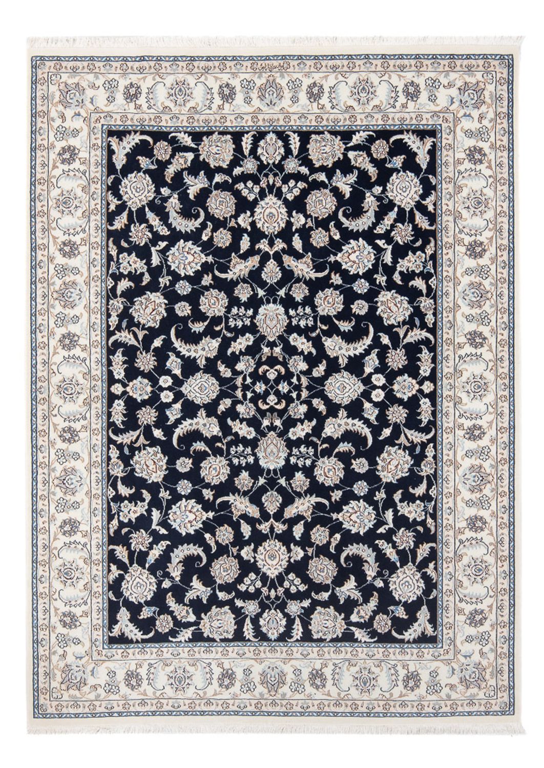 Perserteppich - Nain - Premium - 205 x 148 cm - dunkelblau