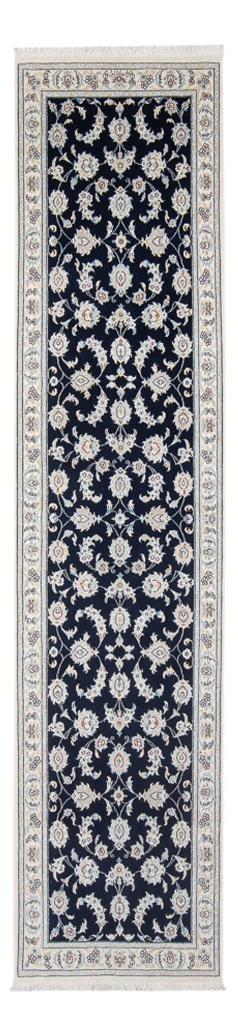 Läufer Perser - Nain - Premium - 304 x 81 cm - dunkelblau