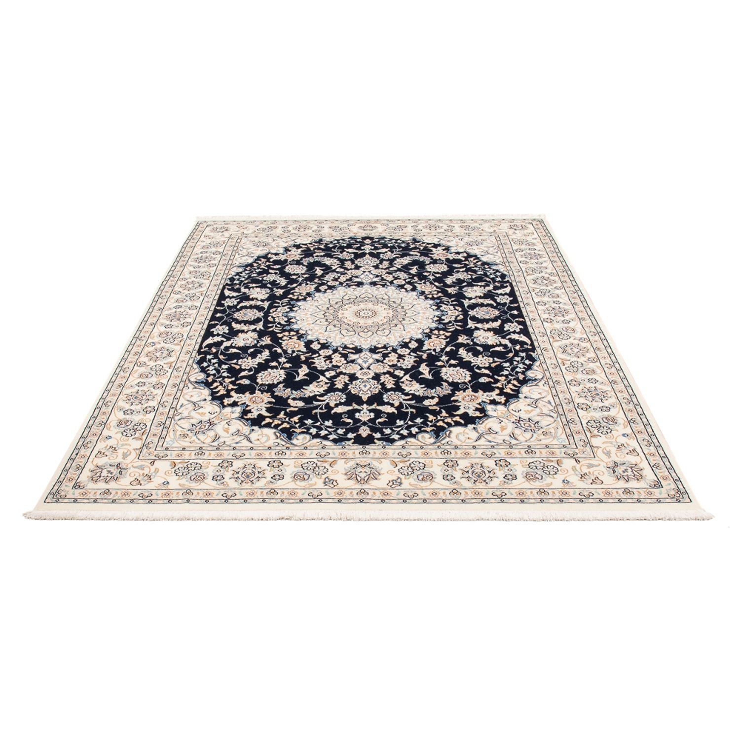 Perserteppich - Nain - Premium - 206 x 150 cm - dunkelblau
