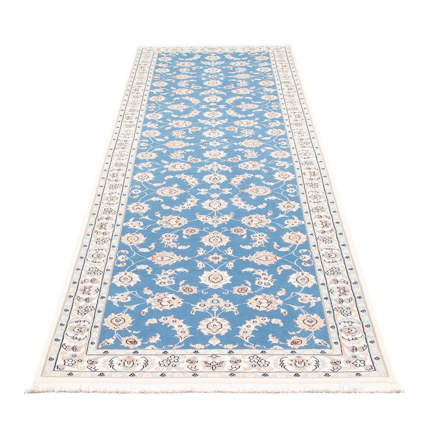 Läufer Perser - Nain - Premium - 300 x 84 cm - blau
