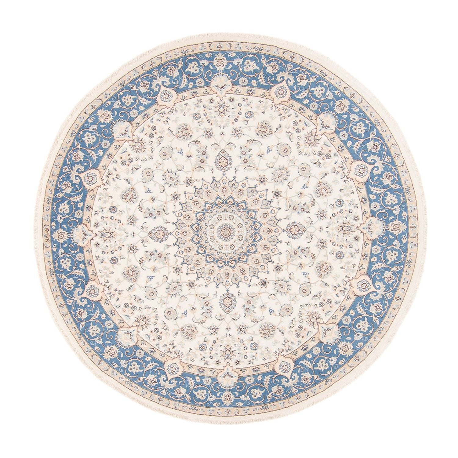 Perserteppich - Nain rund  - 200 x 200 cm - creme