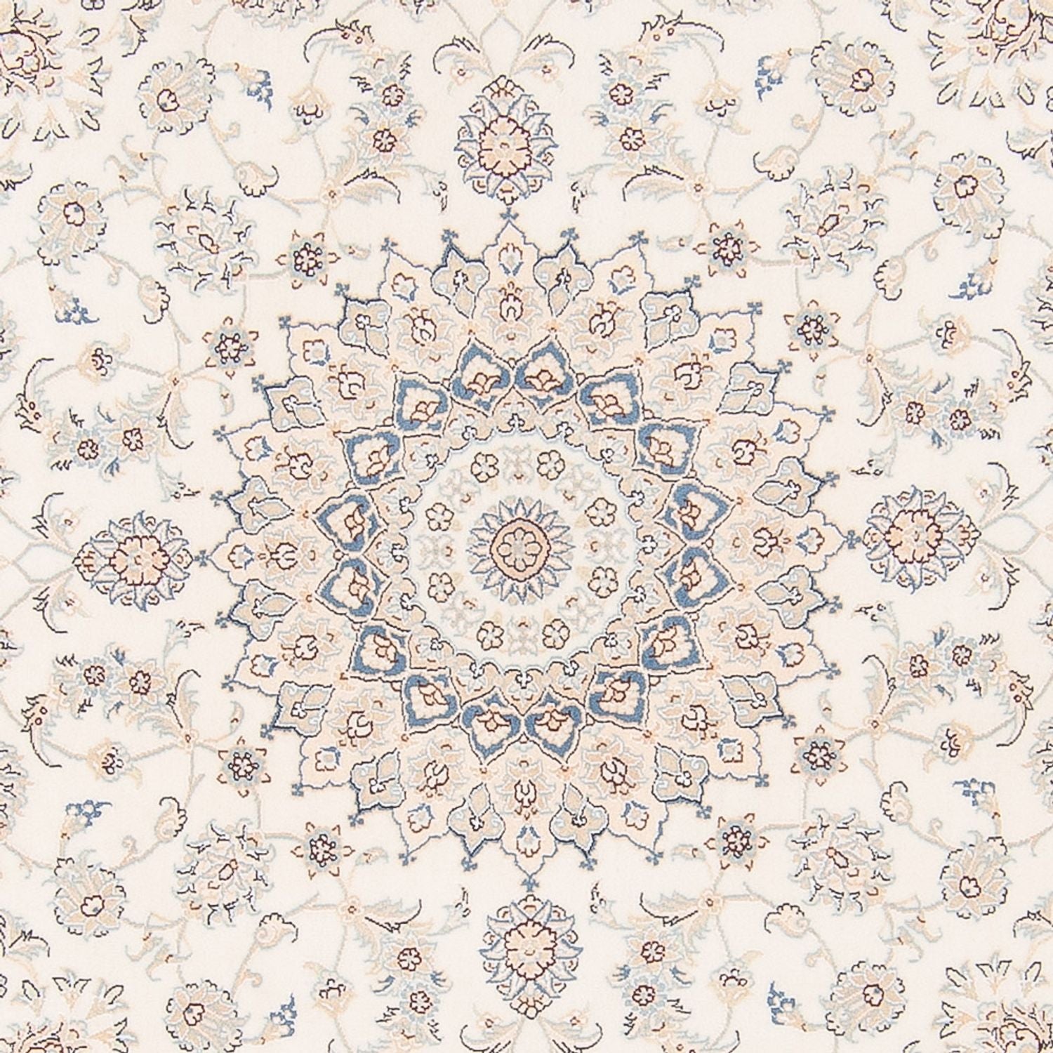 Perserteppich - Nain rund  - 200 x 200 cm - creme