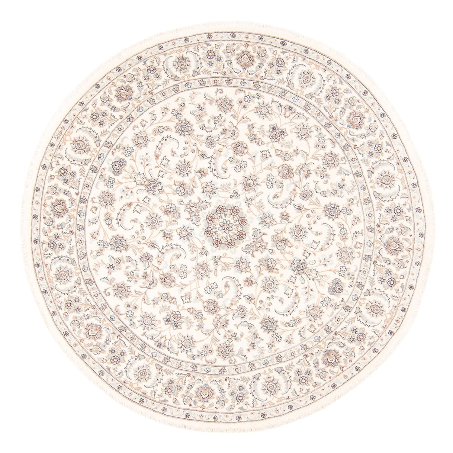 Perserteppich - Nain rund  - 203 x 200 cm - creme