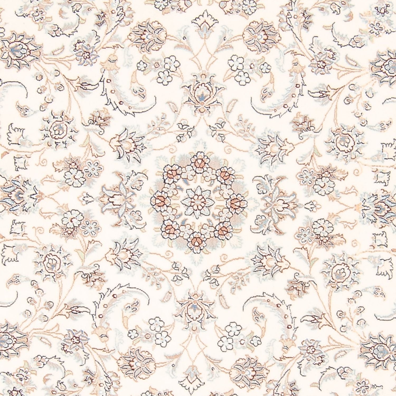 Perserteppich - Nain rund  - 203 x 200 cm - creme