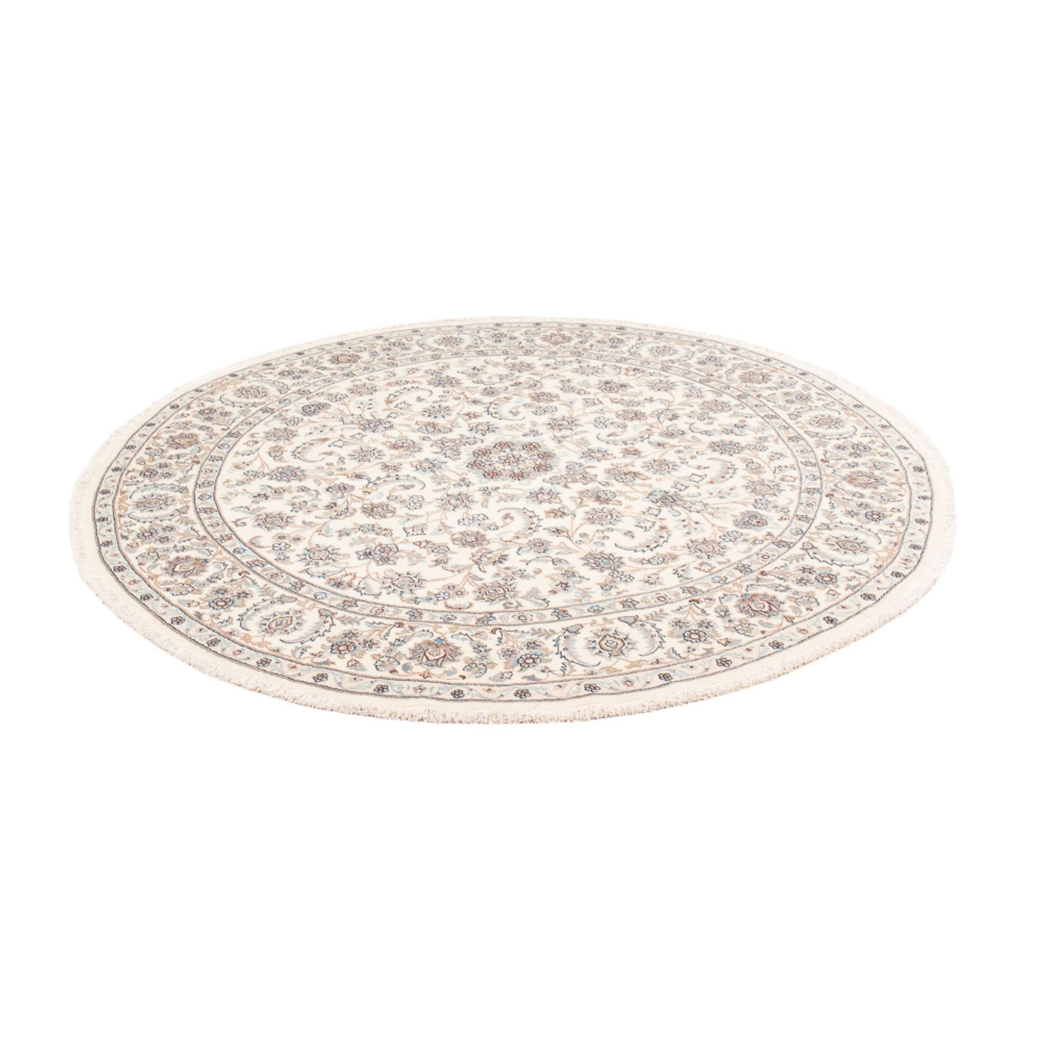 Perserteppich - Nain rund  - 203 x 200 cm - creme
