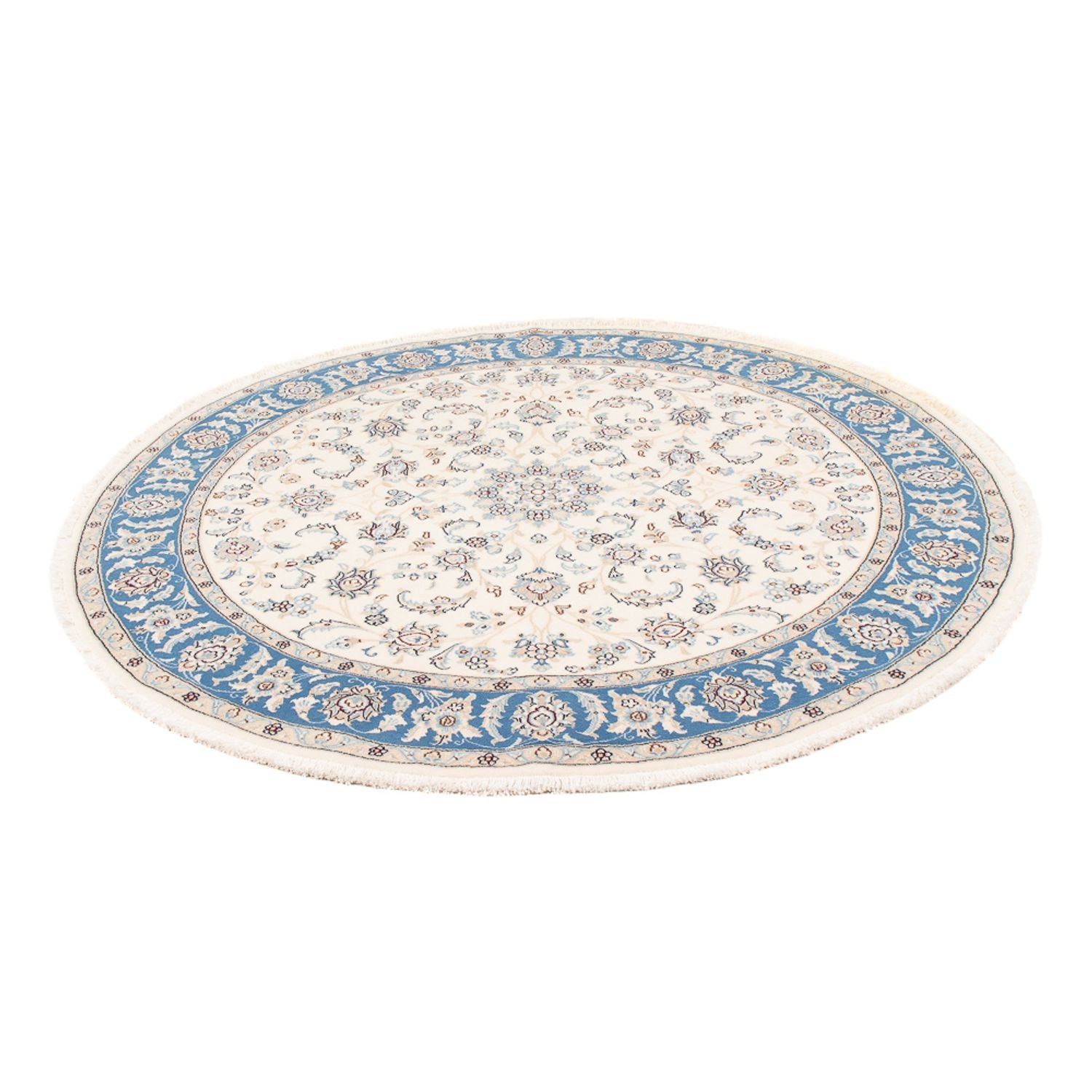 Perserteppich - Nain - Premium rund  - 149 x 149 cm - creme