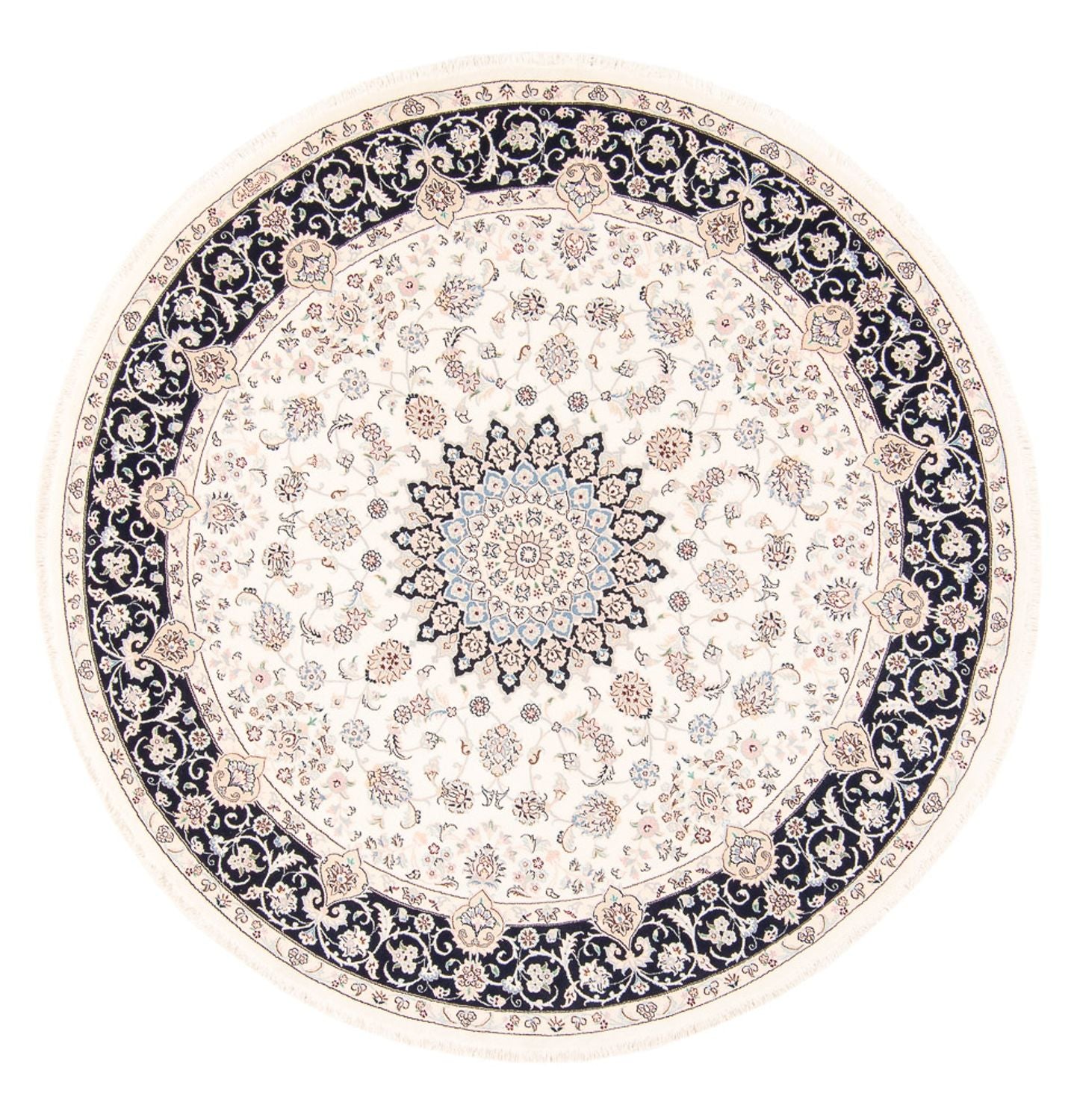 Perserteppich - Nain rund  - 200 x 200 cm - creme