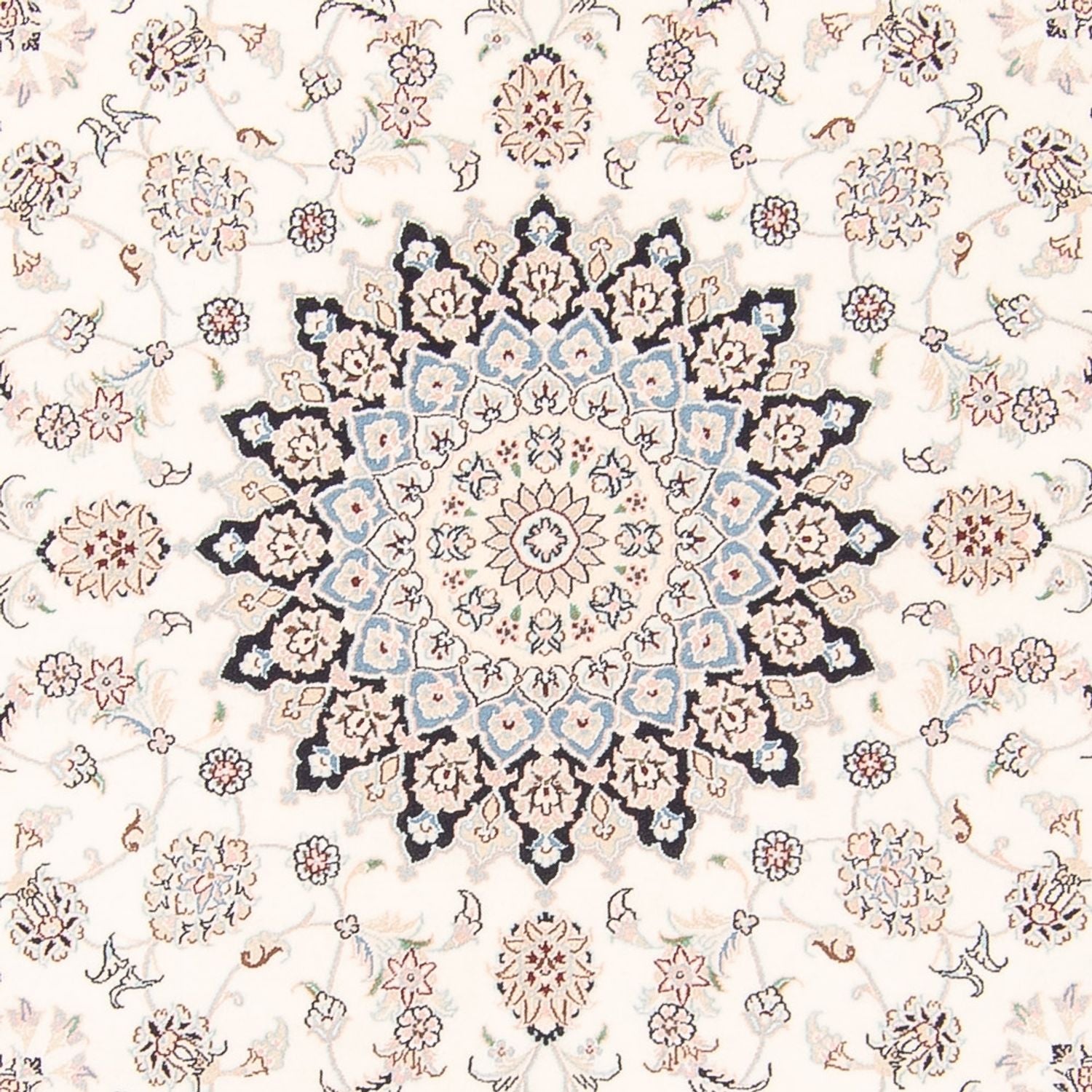 Perserteppich - Nain rund  - 200 x 200 cm - creme