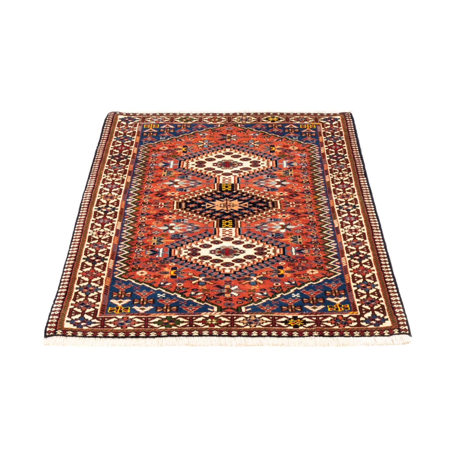 Perserteppich - Nomadic - 133 x 82 cm - rot