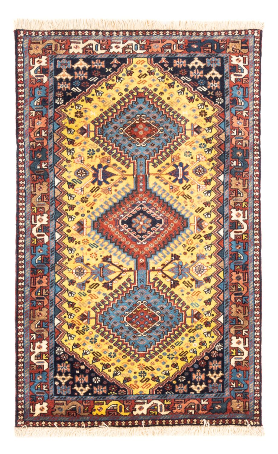 Perserteppich - Nomadic - 126 x 80 cm - gelb