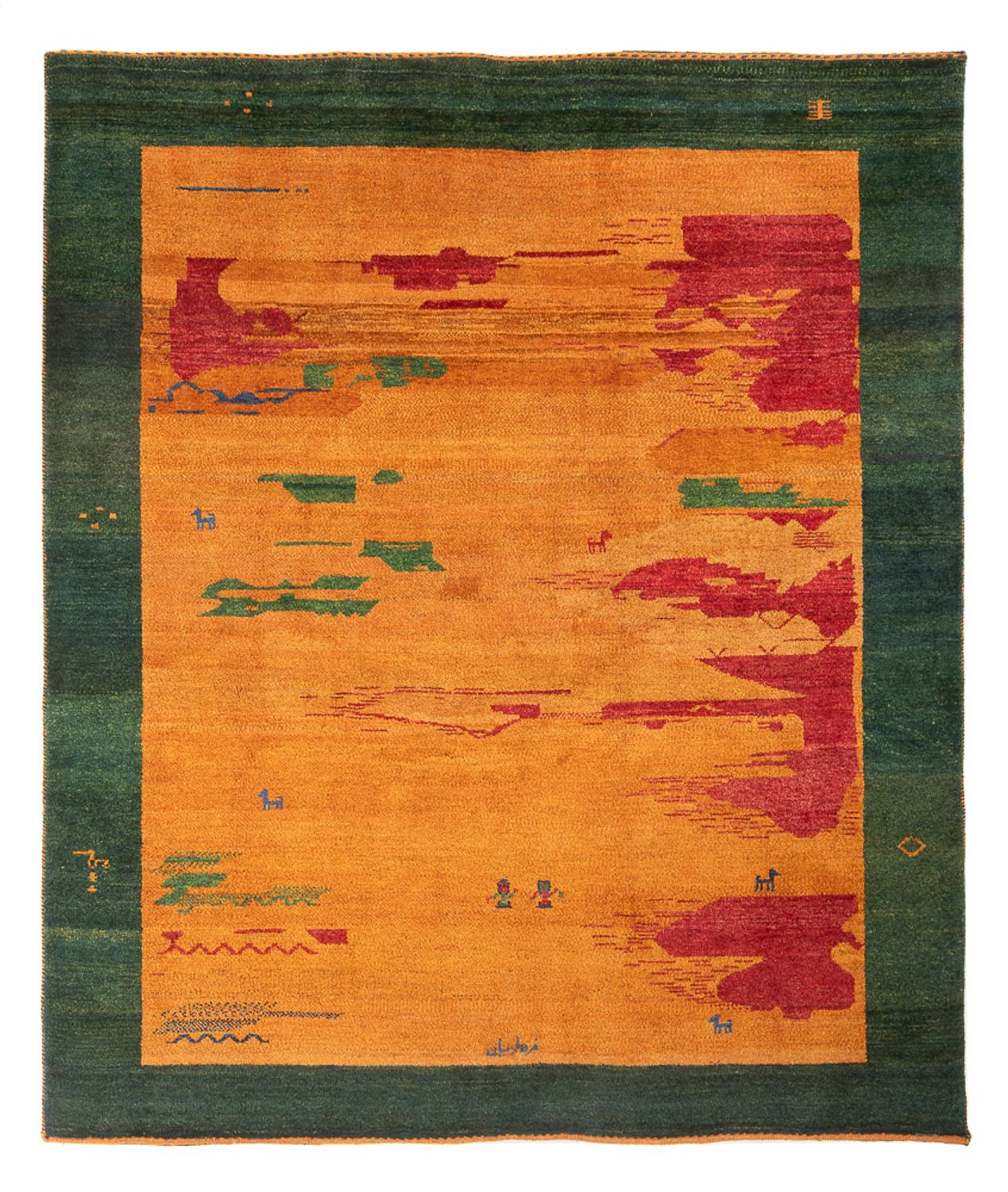 Gabbeh Teppich - Perser - 228 x 203 cm - mehrfarbig