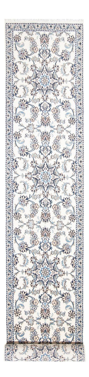 Läufer Perser - Nain - 393 x 80 cm - silber