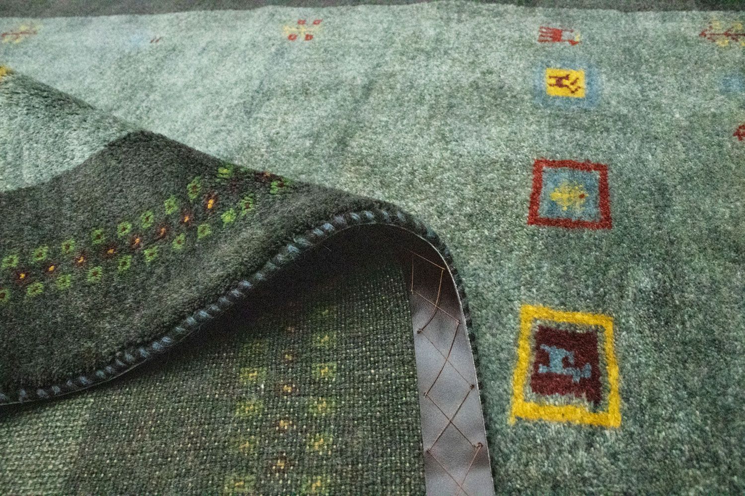 Gabbeh Teppich - Perser 195 x 142 cm - grau