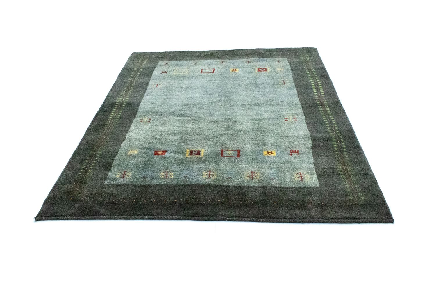 Gabbeh Teppich - Perser 195 x 142 cm - grau