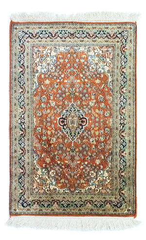 Seidenteppich - Kaschmir Seide 94 x 63 cm Fußmatte