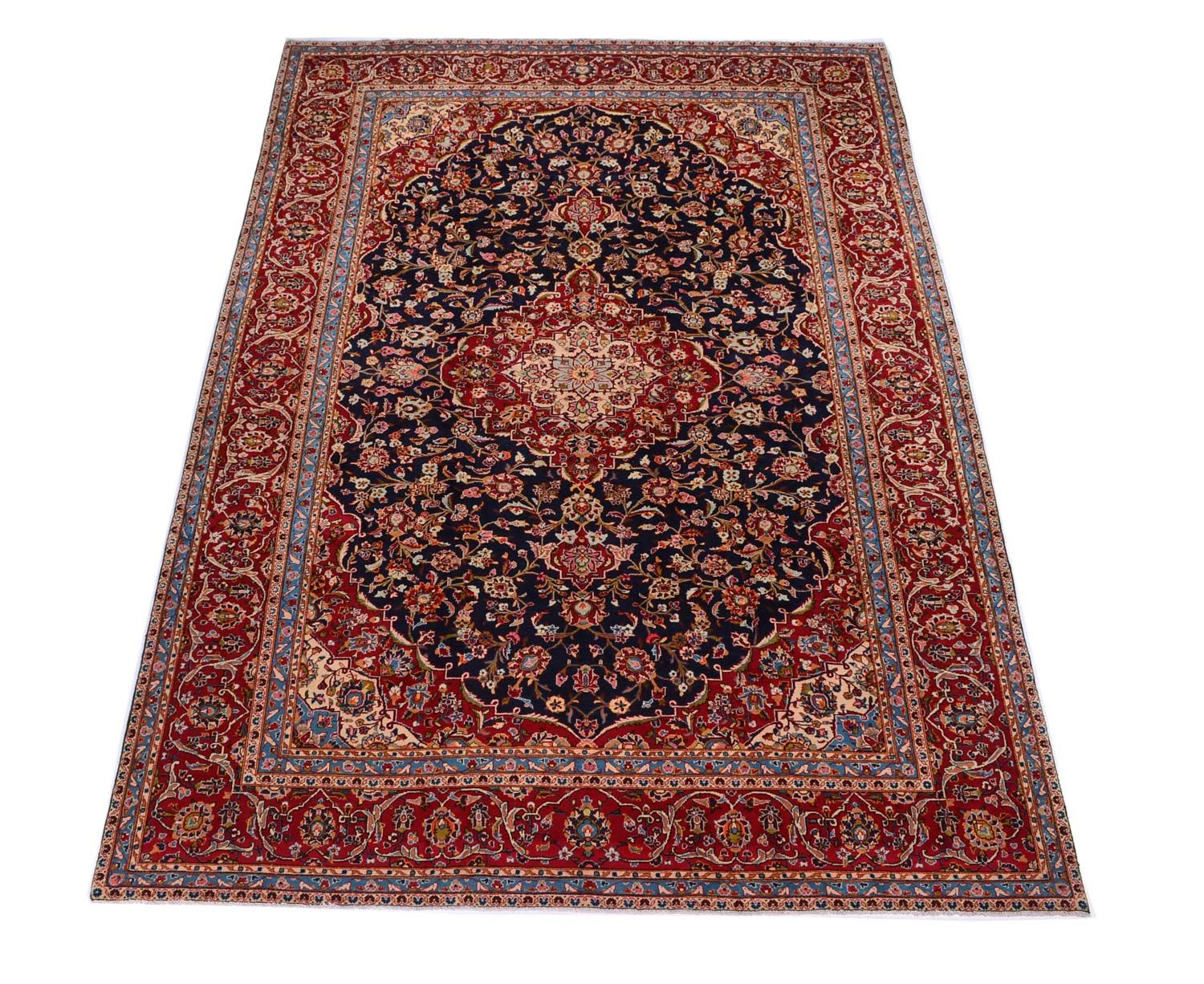 Perserteppich - Keshan 403 x 290 cm - blau