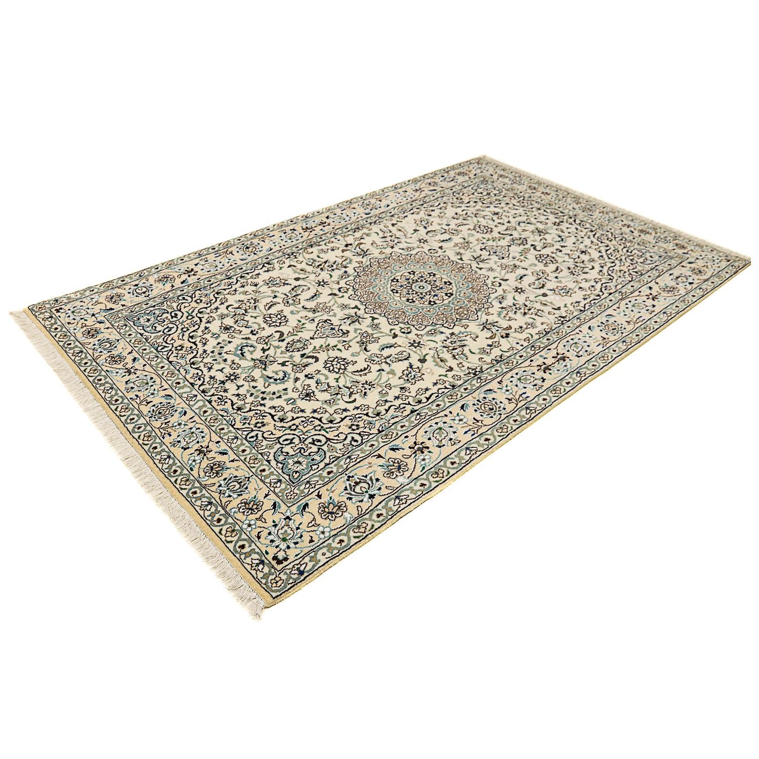 Perserteppich - Nain - Royal 246 x 154 cm Wohnzimmer Teppich
