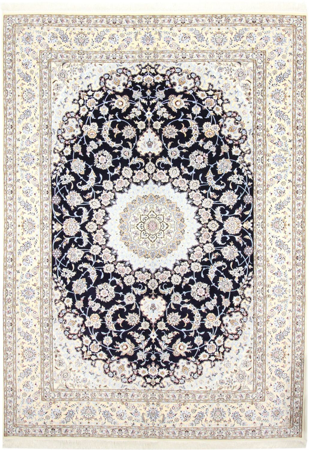 Perserteppich - Nain - Royal - 356 x 248 cm - dunkelblau