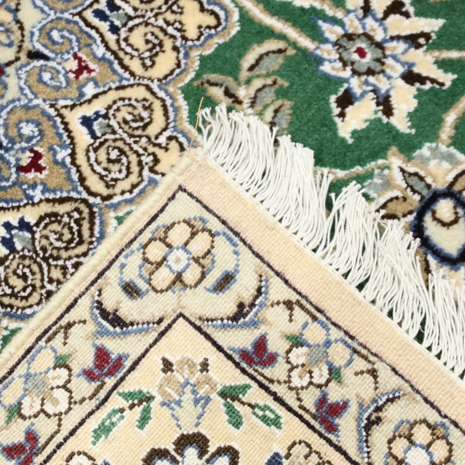 Perserteppich - Nain - Royal - 198 x 130 cm - grün