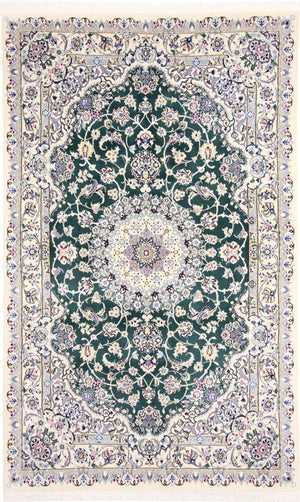 Perserteppich - Nain - Royal - 257 x 158 cm - grün