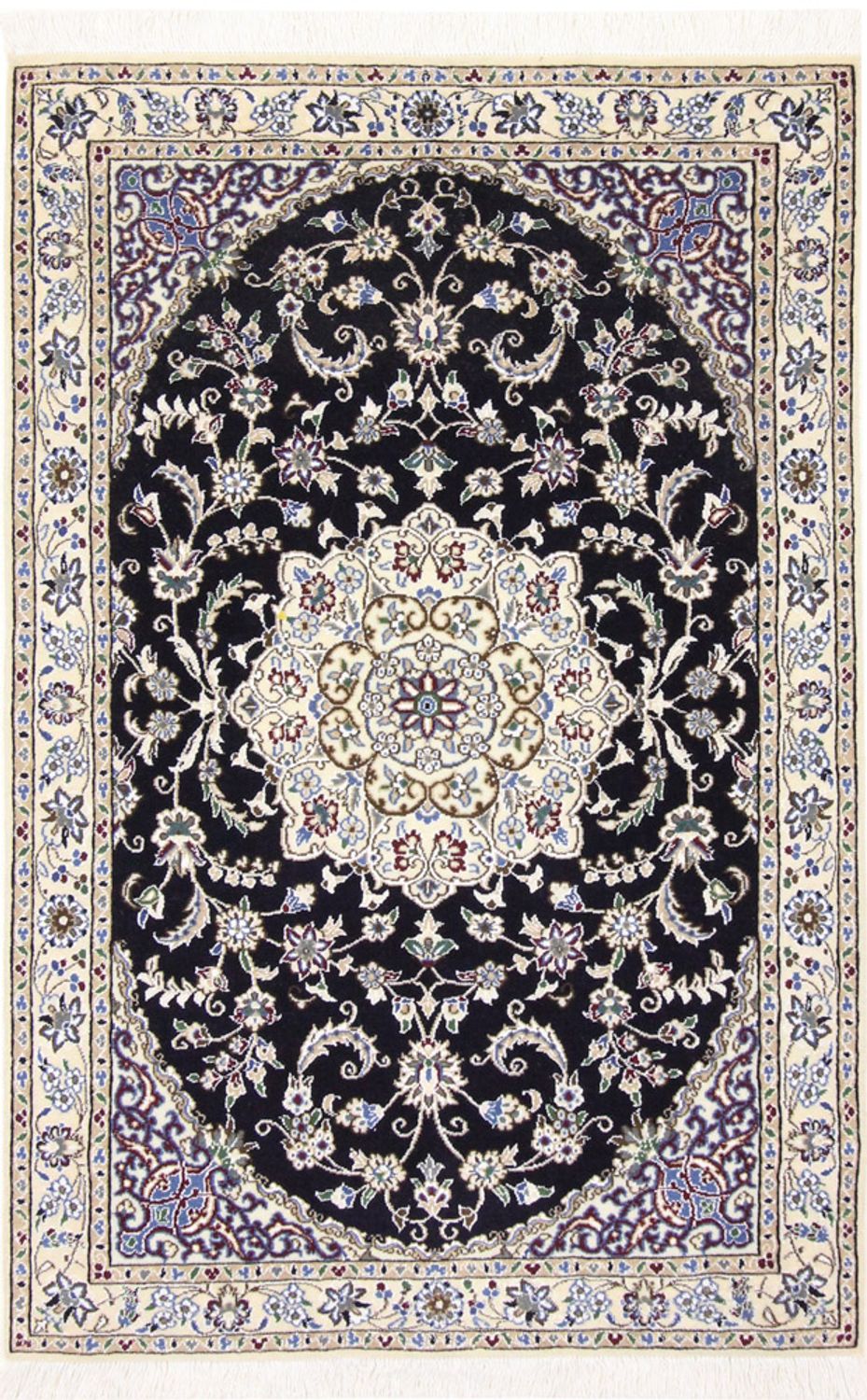 Perserteppich - Nain - Royal - 148 x 98 cm - dunkelblau